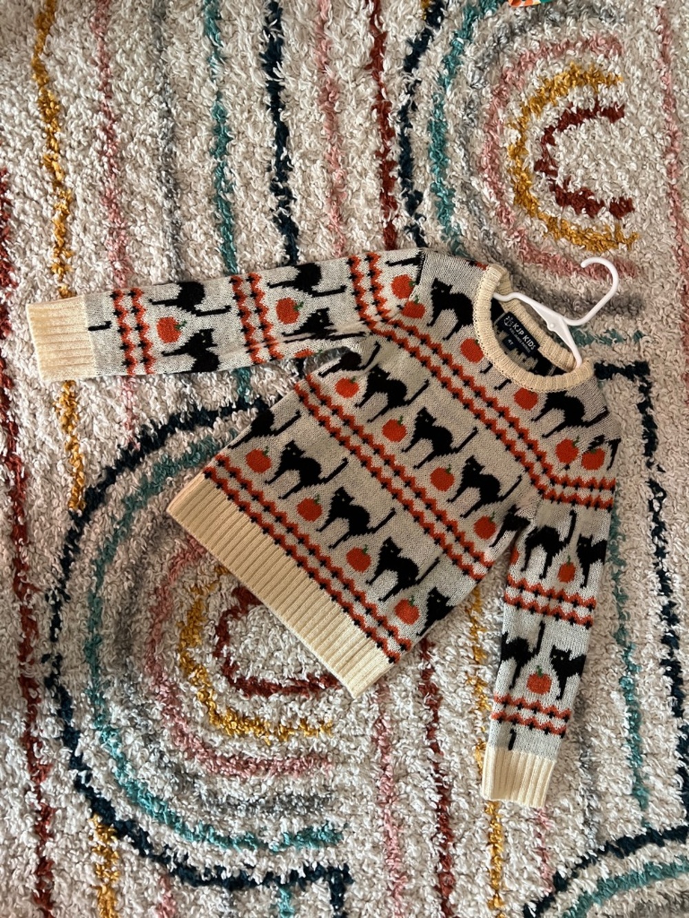 RARE Kids size 4T KJP scaredy cat sweater 🎃 🐈⬛